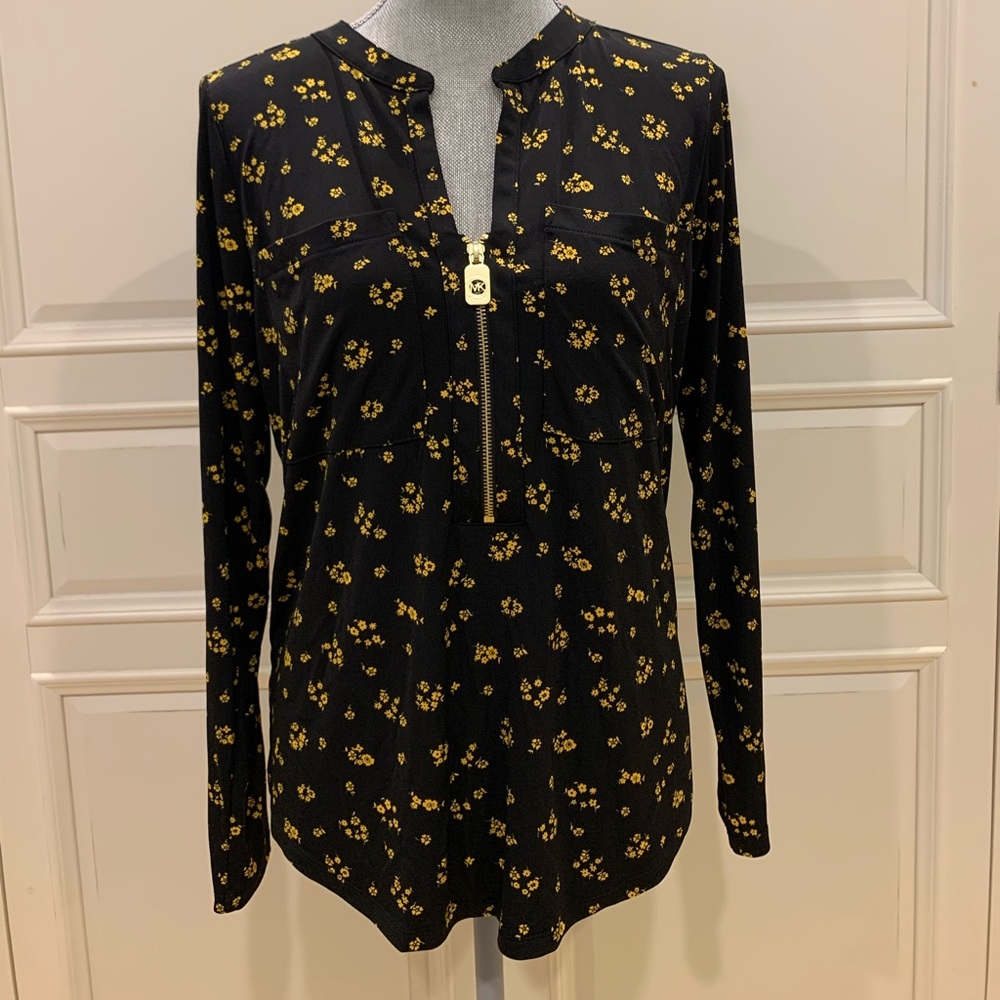 Michael Kors Bright Dandelion Shirt with Zipper